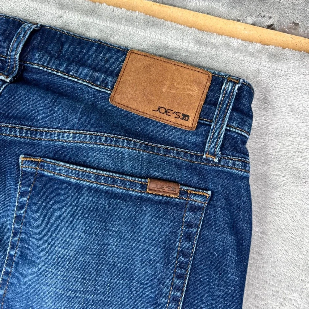 Joe's The Brixton Jeans Mens 32 Blue Solid Straight Narrow Fit Whiskered Denim